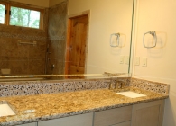 Master Bathroom Vanity with Granite and Undermount Rectangular sinks