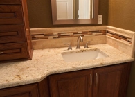 Colonial Gold Granite bathroom counter