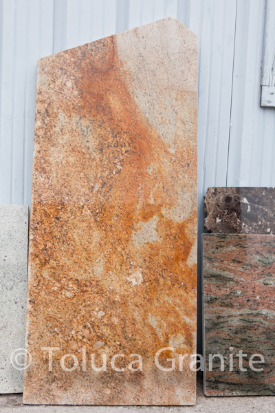 Madera Gold granite remnant for bathroom vanity in Austin Texas