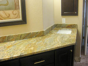 Golden Bordeaux Granite Master Bathroom Vanity Top