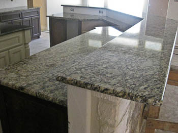 Asterix granite kitchen island