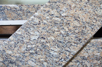 Full bullnose edge on Giallo Napoleon granite