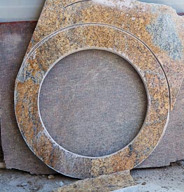 Scrap granite left over from making a lazy susan.